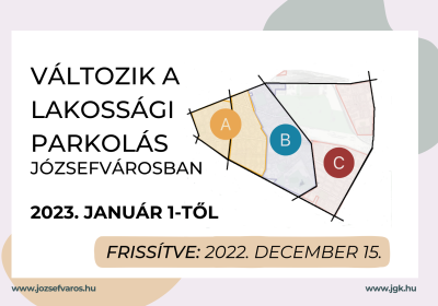 Lakossági várakozási engedélyekre vonatkozó szabályok Józsefvárosban 2023. január 1-től