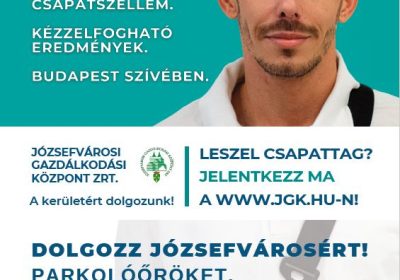 Legyél Te is csapattag, gyere a JGK-hoz dolgozni!