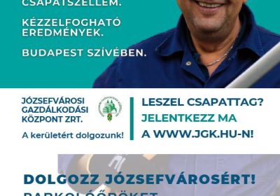 Legyél Te is csapattag, gyere a JGK-hoz dolgozni!