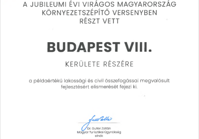 Virágos Magyarország, Virágos Józsefváros 2024-ben is!