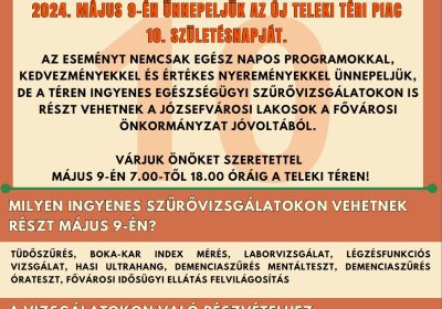 Ingyenes egészségügyi szűrővizsgálatok a Teleki téren