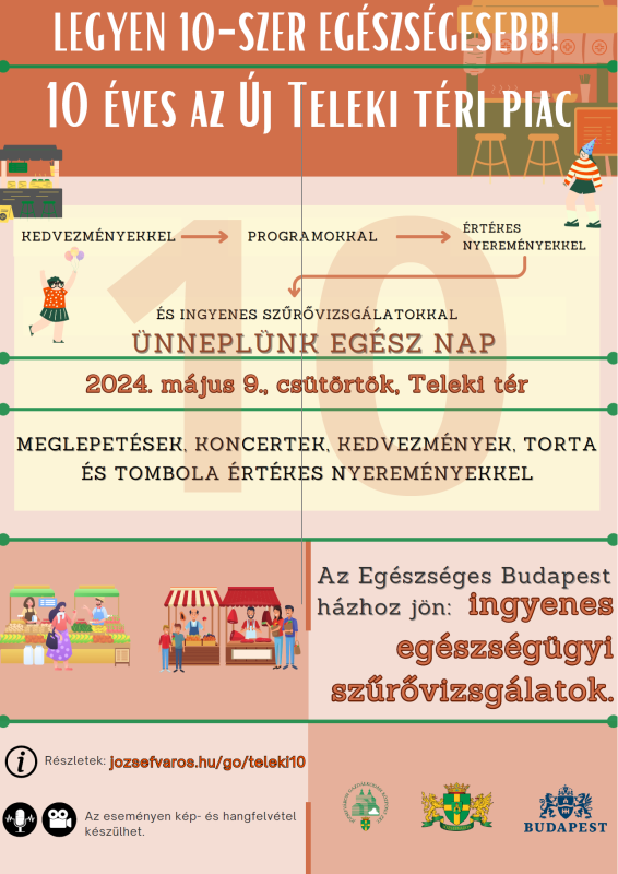 Május 9-én 10 éves az Új Teleki téri piac!