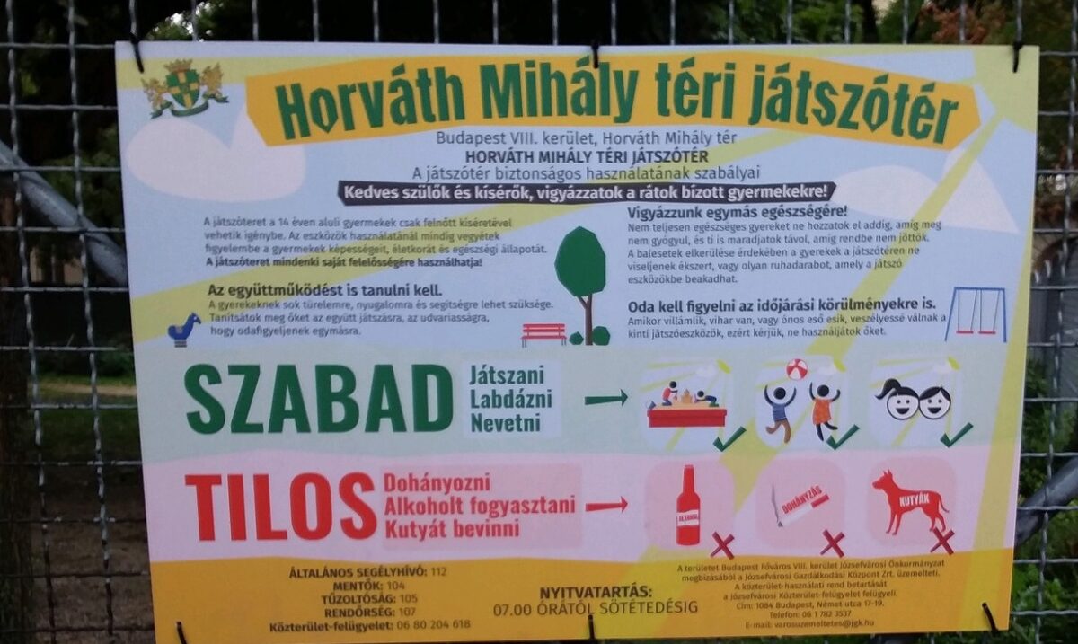 Karbantartás a Horváth Mihály téri játszótéren