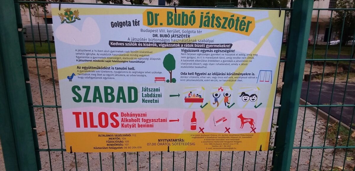 Játszótér-felújítások a Józsefvárosban – májusi munkálatok több helyszínen